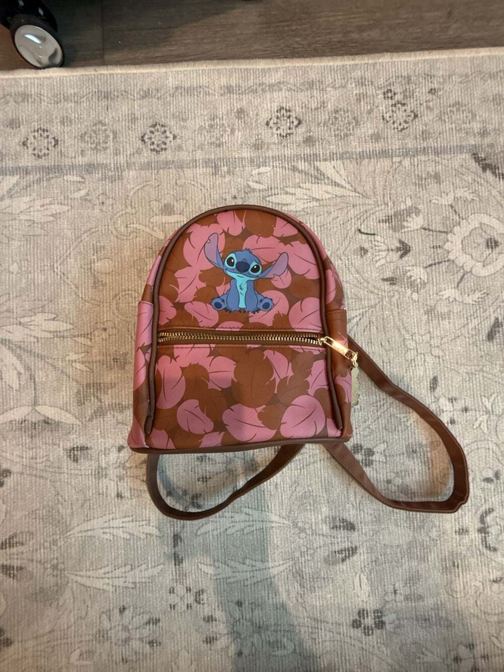 Bioworld Disney Lilo & Stitch Leaf Pattern Mini Backpack